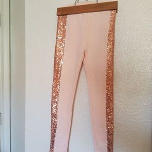 Joyfolie Pink Tuxedo leggings